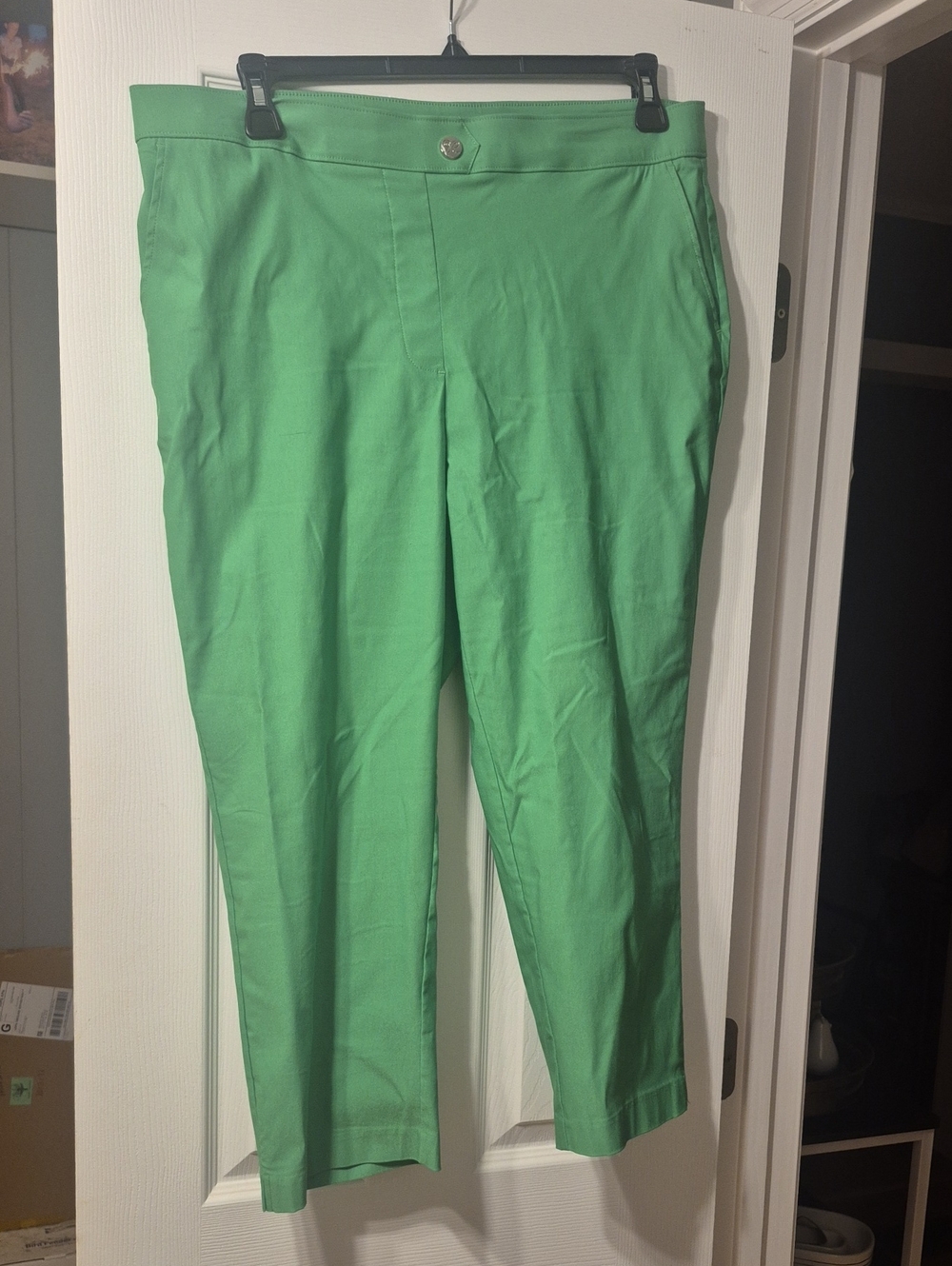 Rafaella Green Cropped Dress Pants